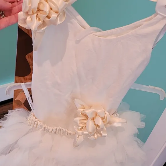 Flower girl Watters &amp; Watters tulle Seahorse dress - ivory (NOT green)