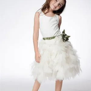 Flower girl Watters &amp; Watters tulle Seahorse dress - ivory (NOT green)