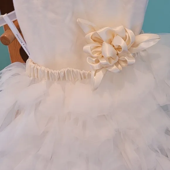 Flower girl Watters &amp; Watters tulle Seahorse dress - ivory (NOT green)