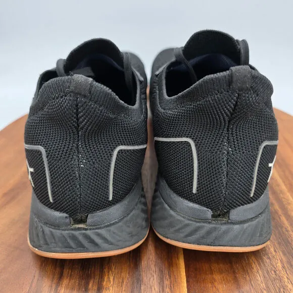 Flux Adapt Runner Shoes Men's 10 Black Knit Barefoot Athletic Running Sneakers