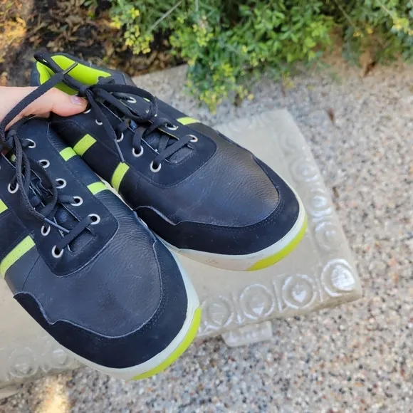 FootJoy Contour Casual Golf Shoes Black Lime 54397 Waterproof Spikeless Size 14M