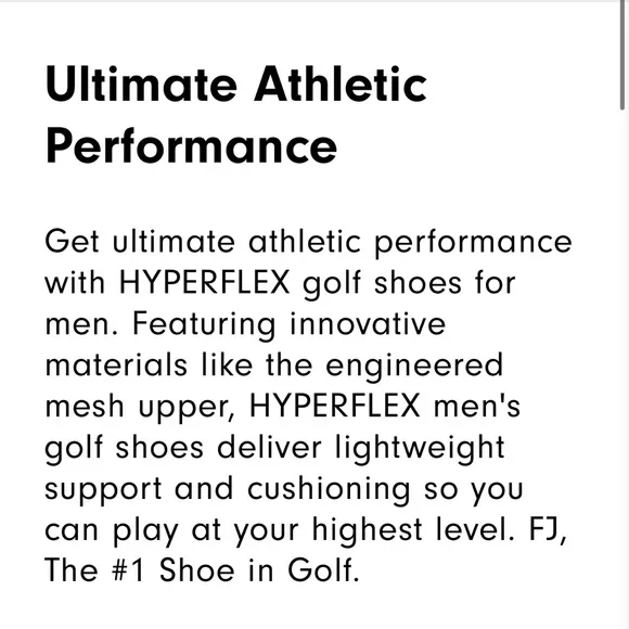 Footjoy Men's Hyperflex 21 Golf Shoes