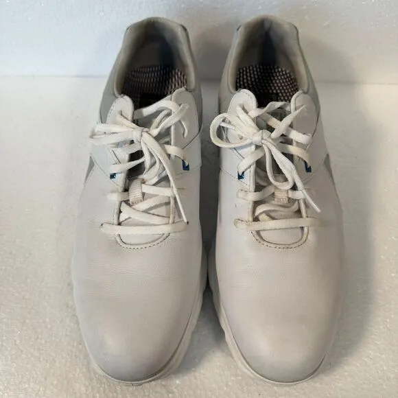 FootJoy Men’s Pro SL Golf Shoes Leather White Mens 9.5 M Lace Up White Blue Gray