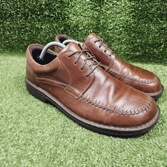 Footprints by Birkenstock Wexford Oxford Brown Leather Lace-Up Shoes Mens 11 44