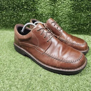 Footprints by Birkenstock Wexford Oxford Brown Leather Lace-Up Shoes Mens 11 44