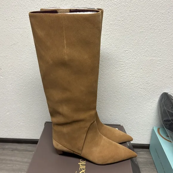 Franco Sarto Martin Knee High Boot In Taupe Leather