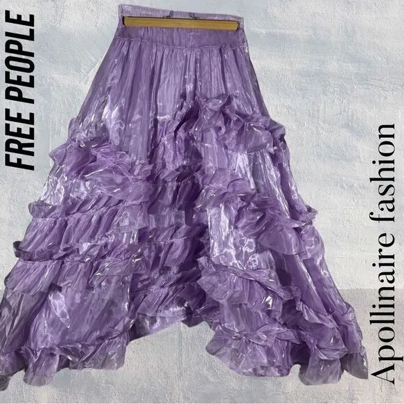 FREE PEOPLE CHEVELLE MAXI SKIRT IN LAVENDER NEW XS