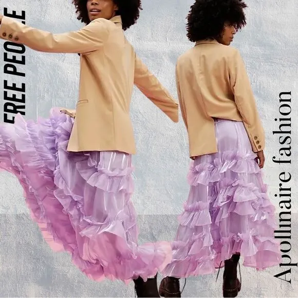 FREE PEOPLE CHEVELLE MAXI SKIRT IN LAVENDER NEW XS