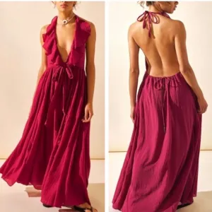 FREE PEOPLE Conchita Low Back Maxi Dress NEW Size S
