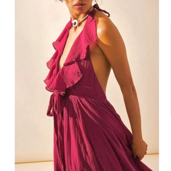 FREE PEOPLE Conchita Low Back Maxi Dress NEW Size S