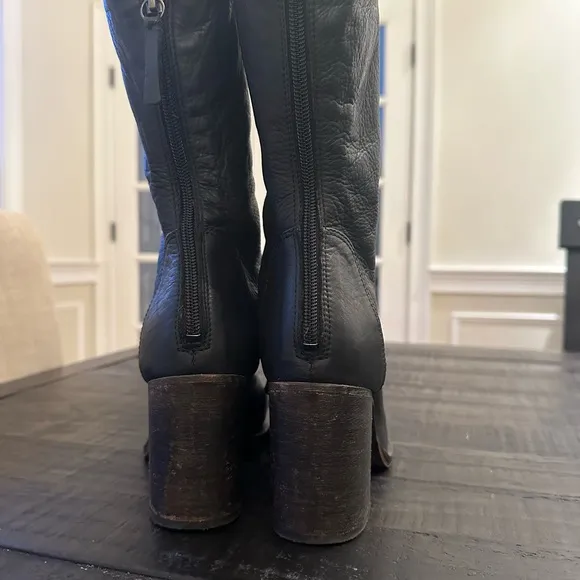 Free People Elle Block Boots Black Size 36