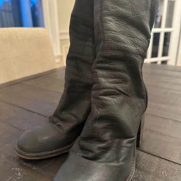 Free People Elle Block Boots Black Size 36
