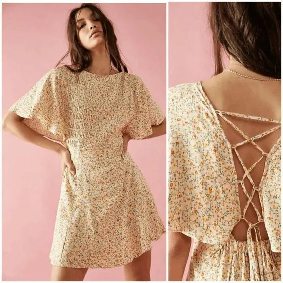 Free People Florence Mini Dress - Femme Combo - Yellow