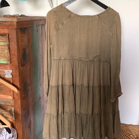 Free People Full Swing Candy Dress boho mini dress S preowned oversized