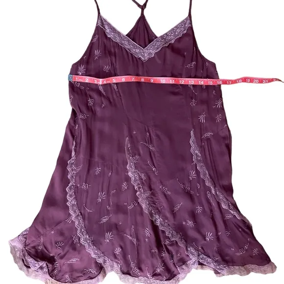 Free People intimately burgundy wine slip dress lace layering holiday Christmas