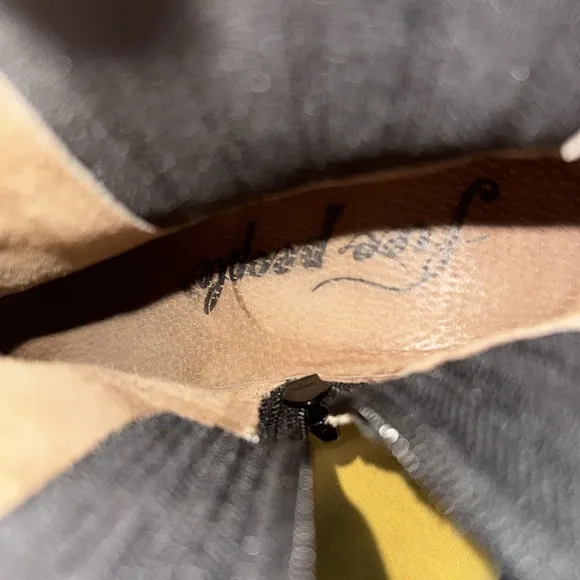 Free people James Chelsea boots bone and black