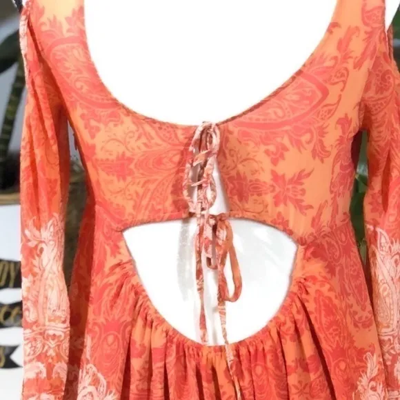 FREE People Penny Lover dress in Clementine Combo Small