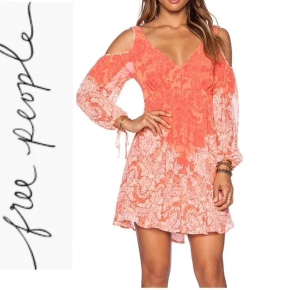 FREE People Penny Lover dress in Clementine Combo Small