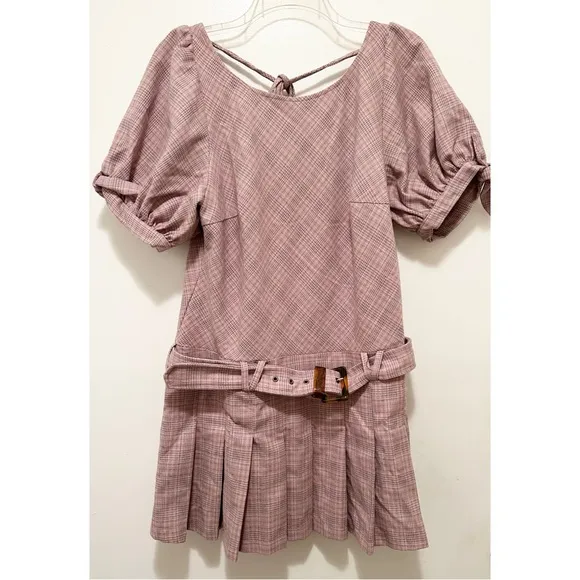 Free People Sevi Plaid Mini Dress XL