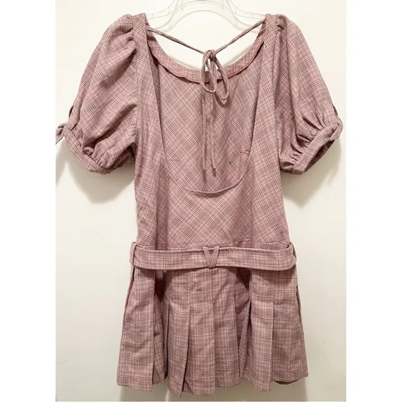 Free People Sevi Plaid Mini Dress XL