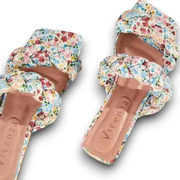 Free People Vicenza Poppy Slip-On Multicolor Floral Sandals
