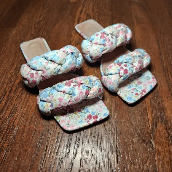 Free People Vicenza Poppy Slip-On Multicolor Floral Sandals