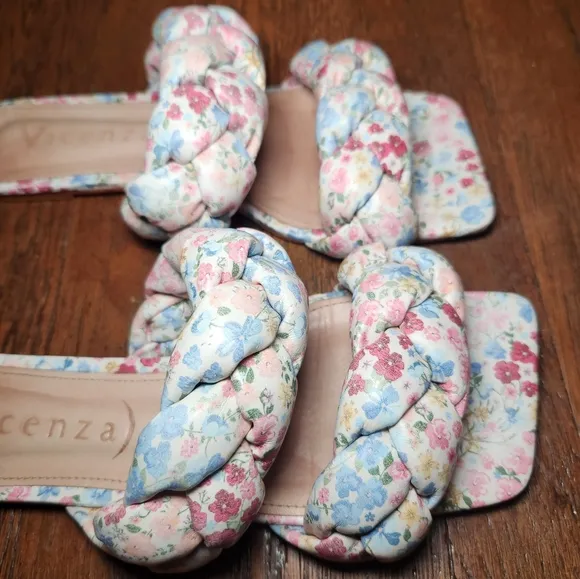 Free People Vicenza Poppy Slip-On Multicolor Floral Sandals