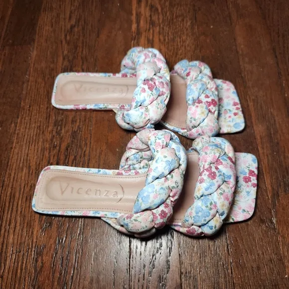 Free People Vicenza Poppy Slip-On Multicolor Floral Sandals