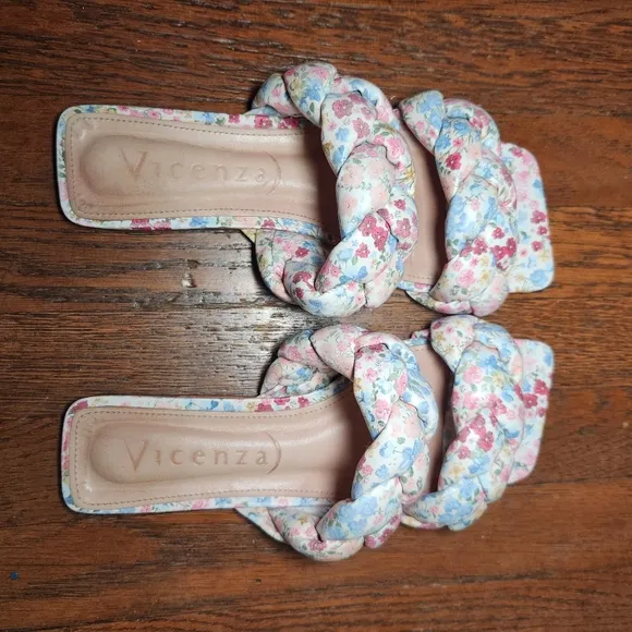 Free People Vicenza Poppy Slip-On Multicolor Floral Sandals