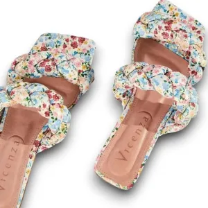 Free People Vicenza Poppy Slip-On Multicolor Floral Sandals