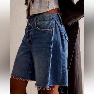 Free people we the free boomerang denim shorts 32