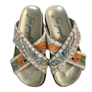 Free People Wildflowers crossband slides slip on sandals size 36 or 6