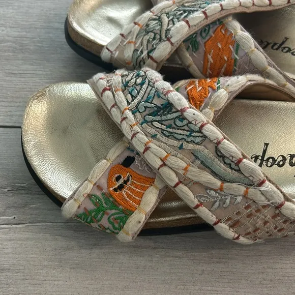Free People Wildflowers crossband slides slip on sandals size 36 or 6