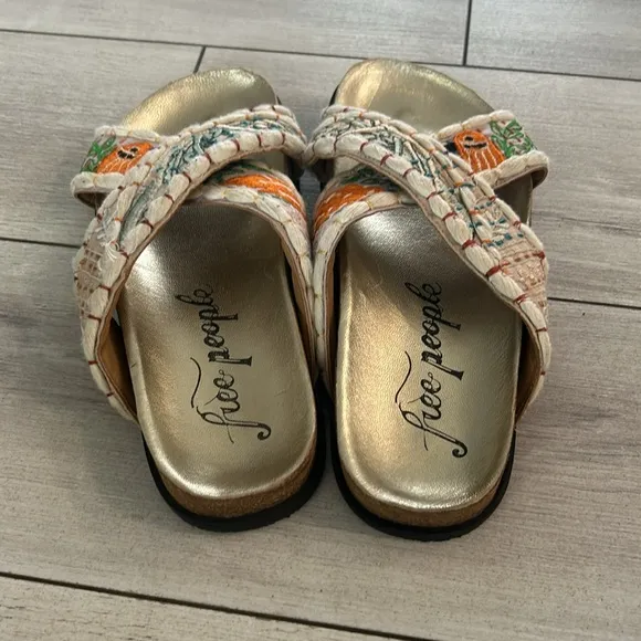 Free People Wildflowers crossband slides slip on sandals size 36 or 6