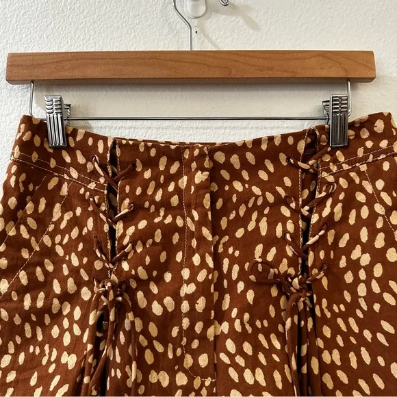 Free People Women's Bennett Vest Top &amp; Shorts Set Size 6 Fawn Combo