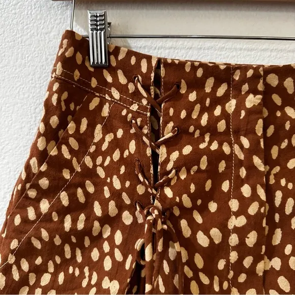 Free People Women's Bennett Vest Top &amp; Shorts Set Size 6 Fawn Combo