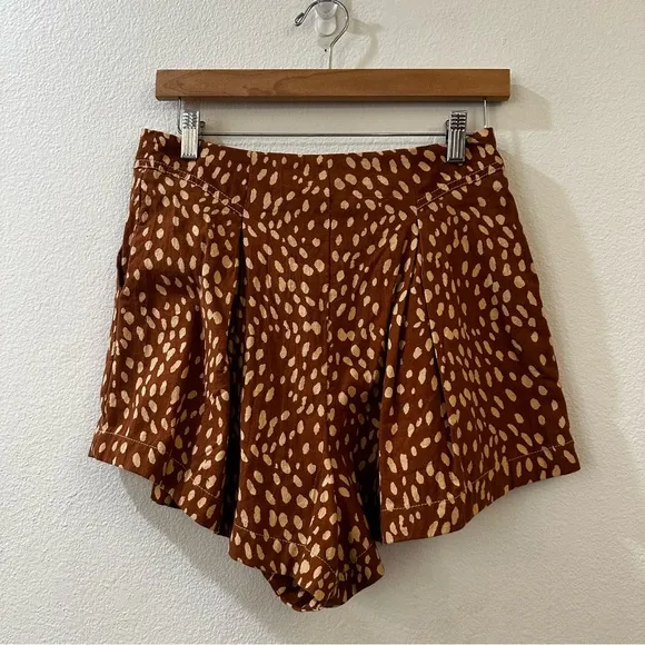 Free People Women's Bennett Vest Top &amp; Shorts Set Size 6 Fawn Combo