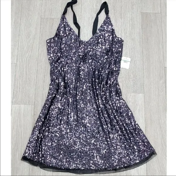 Free People Gold Rush Mini Sequin Mini Night Combo