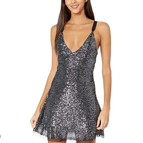 Free People Gold Rush Mini Sequin Mini Night Combo