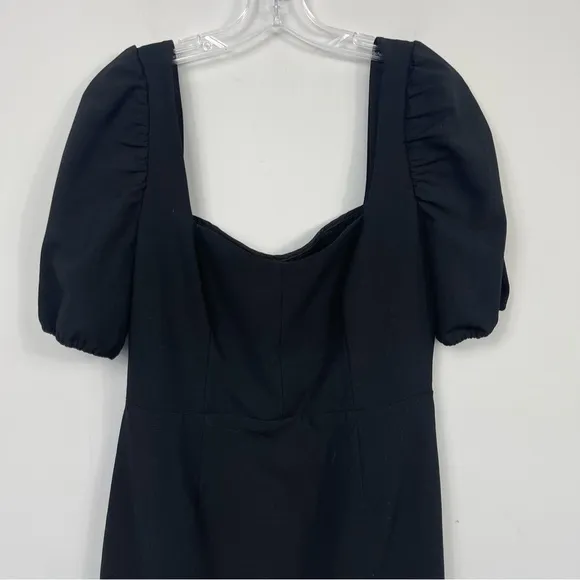 French Connection Whisper Cut Out Mini Dress Black NWT 71MZR Puff Sleeve Size 10