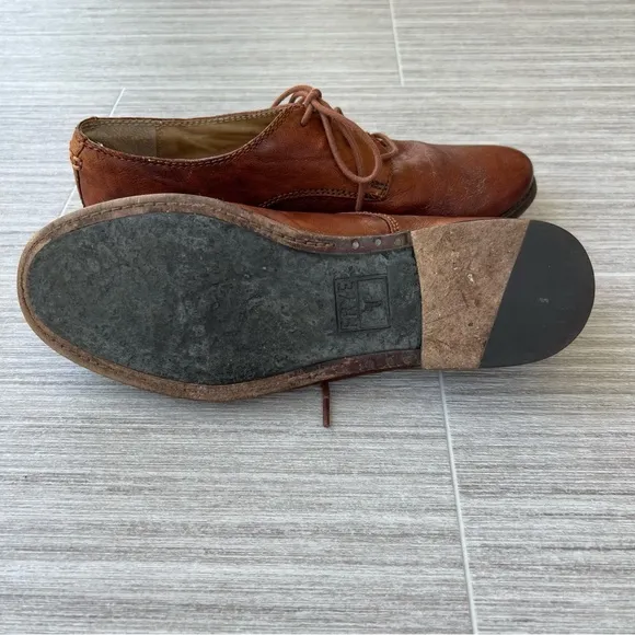 Frye Anna Oxfords, brown leather shoes, sz 8M