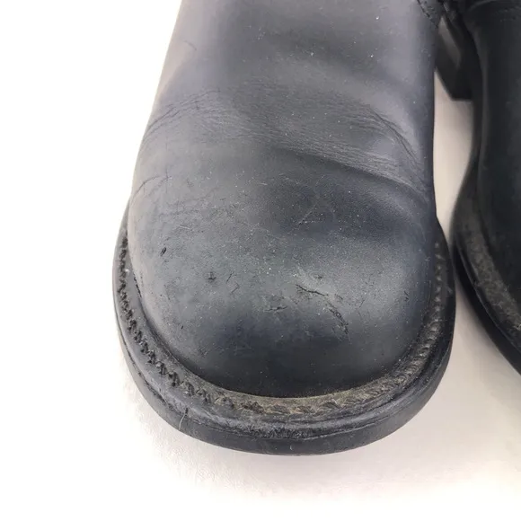 Frye Engineer 8R Black Leather Moto Boots 7.5 M