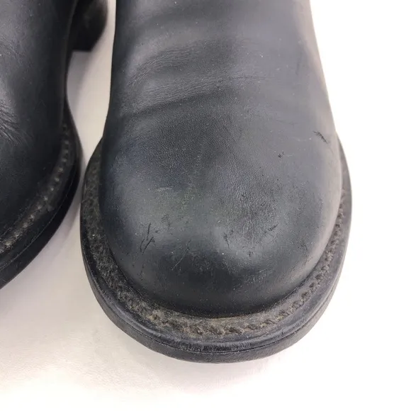 Frye Engineer 8R Black Leather Moto Boots 7.5 M