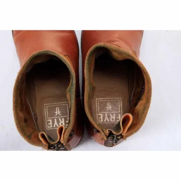 FRYE JAMIE BACK zip booties ankle boots leather womens shoes sz 6 B