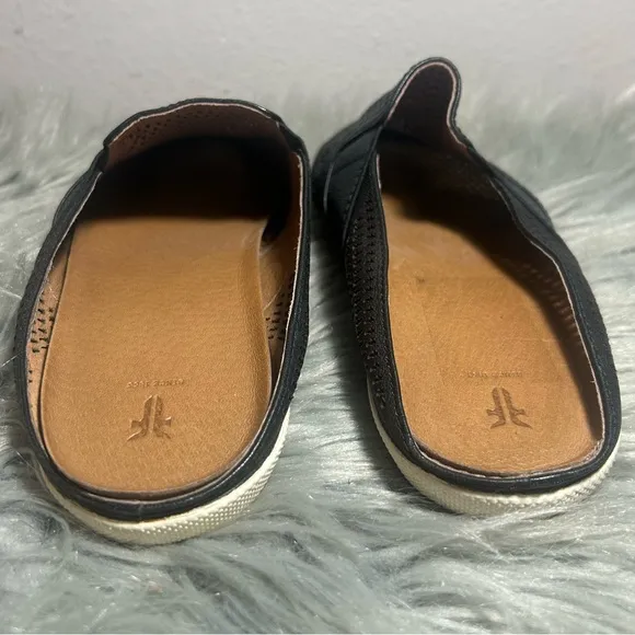 Frye Melanie Perf Mule Sneakers Black Slip-On Shoes Size 8.5