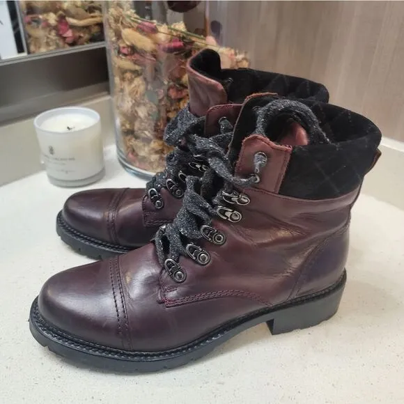 Frye Samantha Hiking Boots Sherling Lining Size 9 B