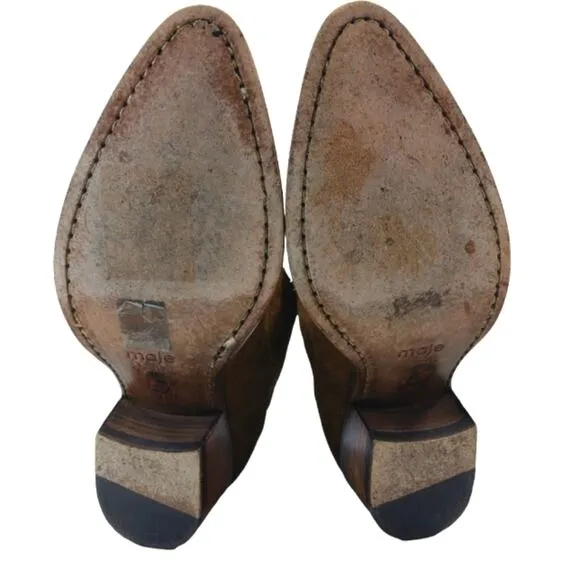 FS1910 GUC $435 Maje Camel Western Boots size 36 US 5.5