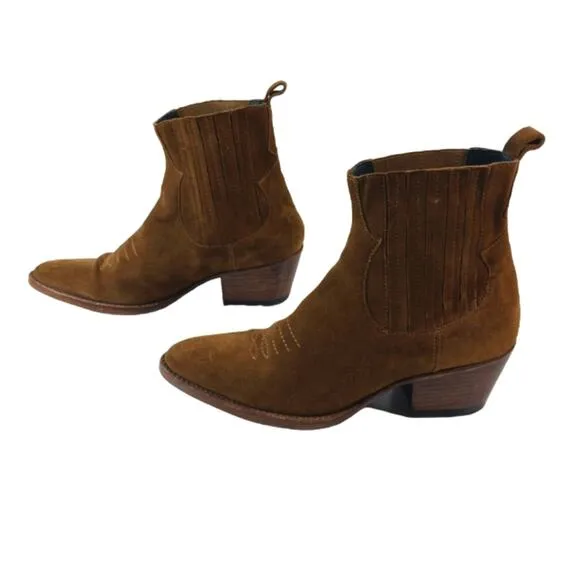 FS1910 GUC $435 Maje Camel Western Boots size 36 US 5.5