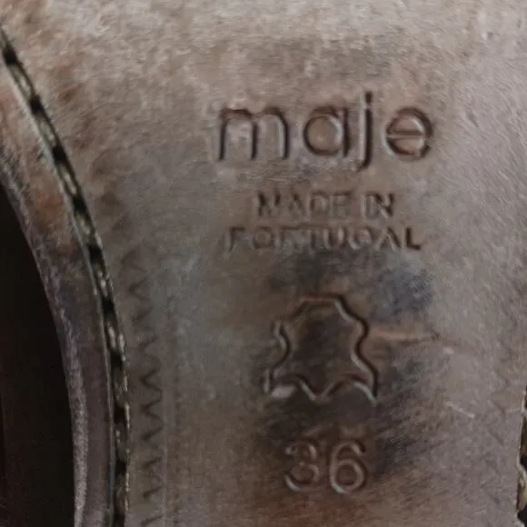 FS1910 GUC $435 Maje Camel Western Boots size 36 US 5.5