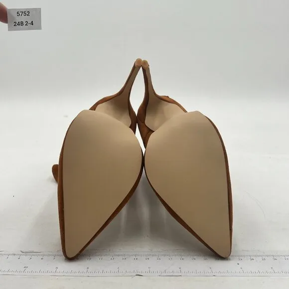 FSJ Brown Cutout Ankle Booties Pointed Toe high Heels Back Zipper Party Shoes